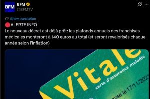 Lire la suite à propos de l’article AUGMENTATION DES PLAFONDS ANNUELS DES FRANCHISES MÉDICALES